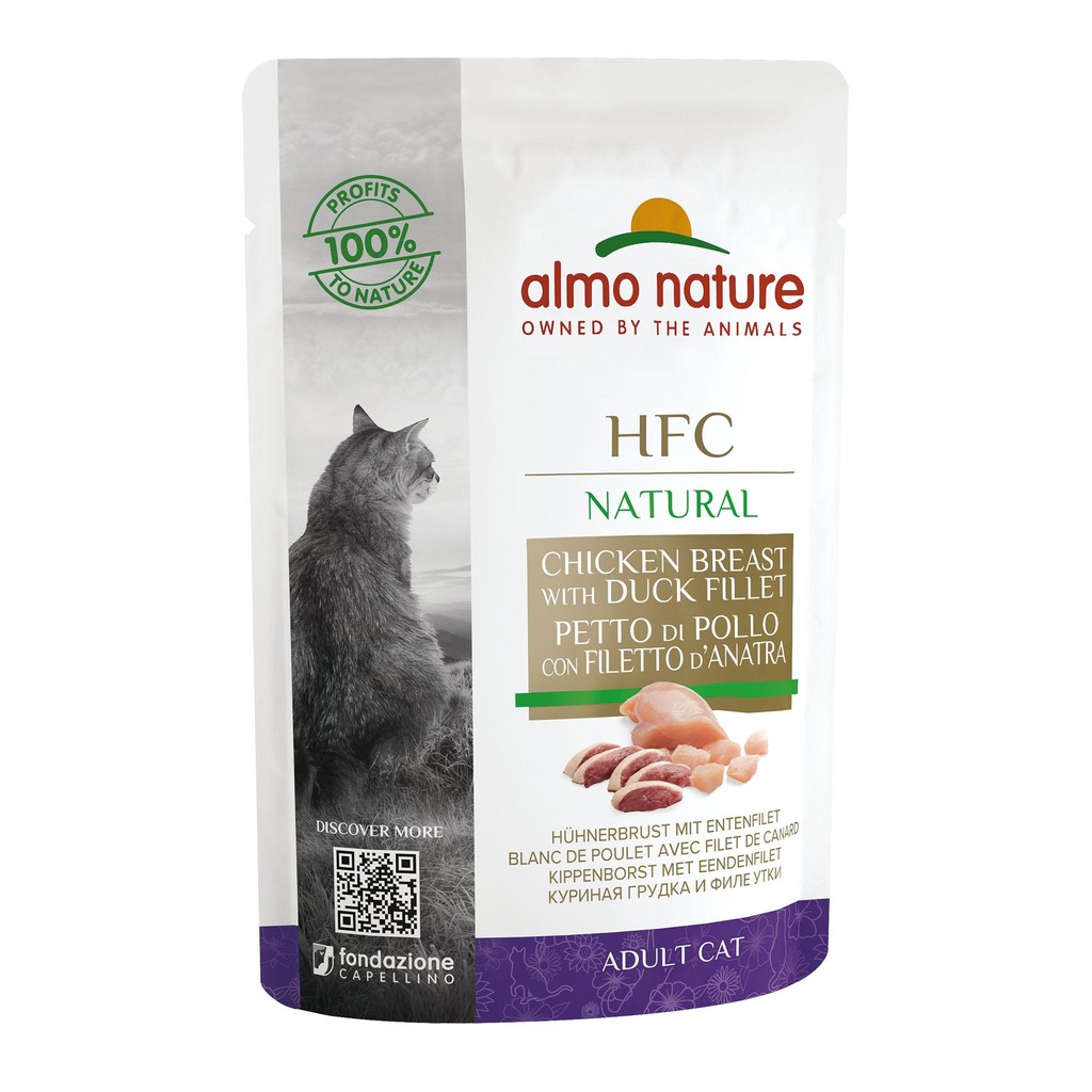 HFC Natural – Blanc de poulet & Filet de canard, 55 g